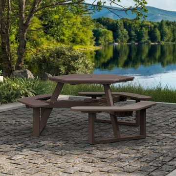 Shoreline Hexagon Picnic Table Table Bahia Verde Outdoors