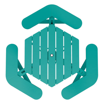 Shoreline Hexagon Picnic Table Table Bahia Verde Outdoors