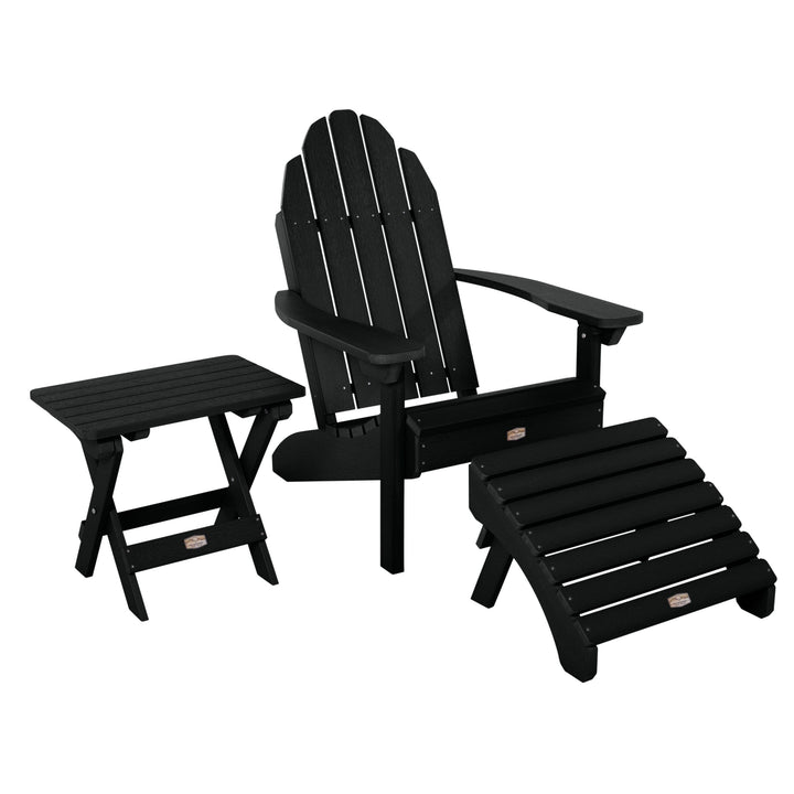 Essential Adirondack Chair with Ottoman & Folding Side Table Adirondack Chairs ELK OUTDOORS® Abyss