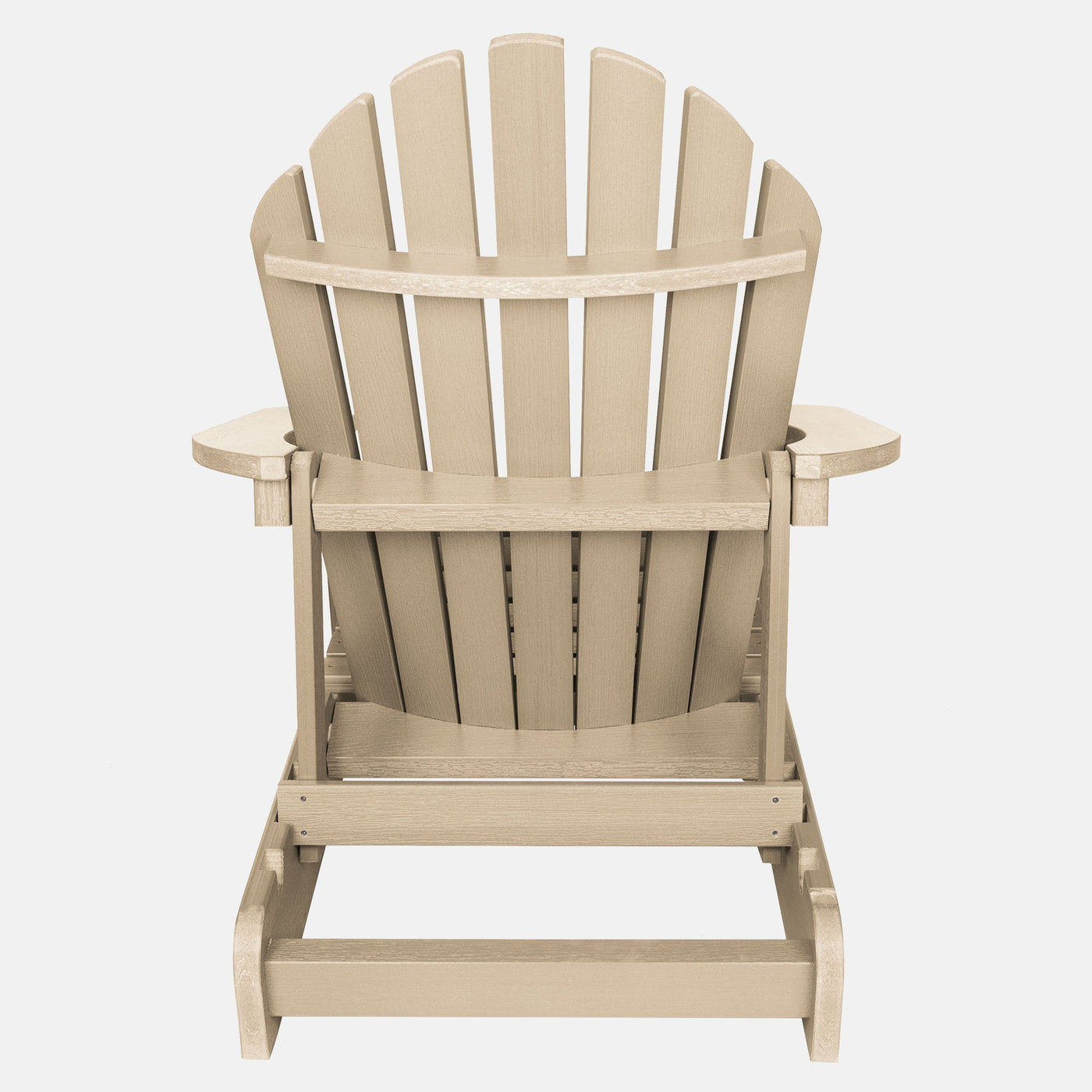 Back view of Hamilton Adirondack chair in Tuscan Taupe