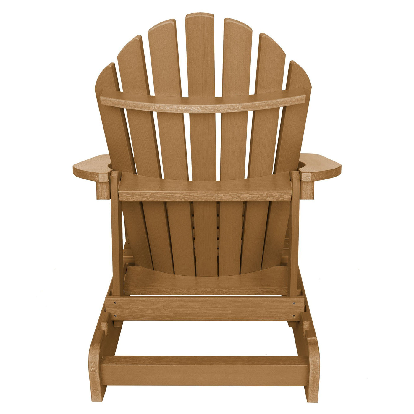 Back view of Hamilton Adirondack chair in Toffee brown