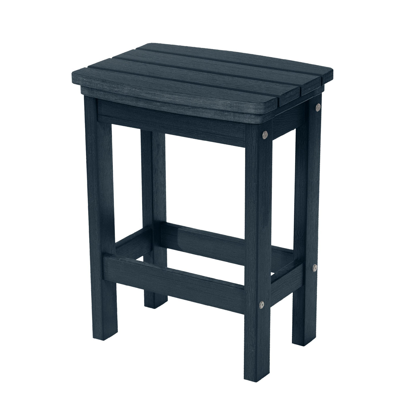 Back view of Lehigh counter height stool in Federal Blue