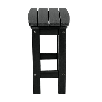 Side view of Lehigh counter height stool in Black