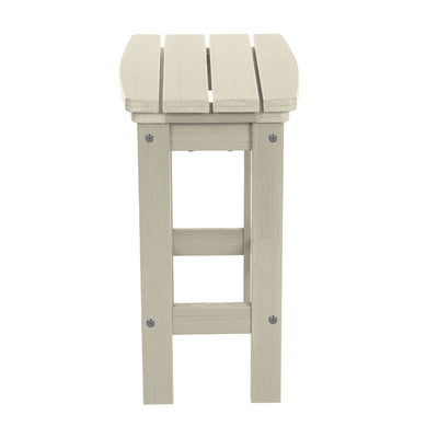 Side view of Lehigh counter height stool in Whitewash