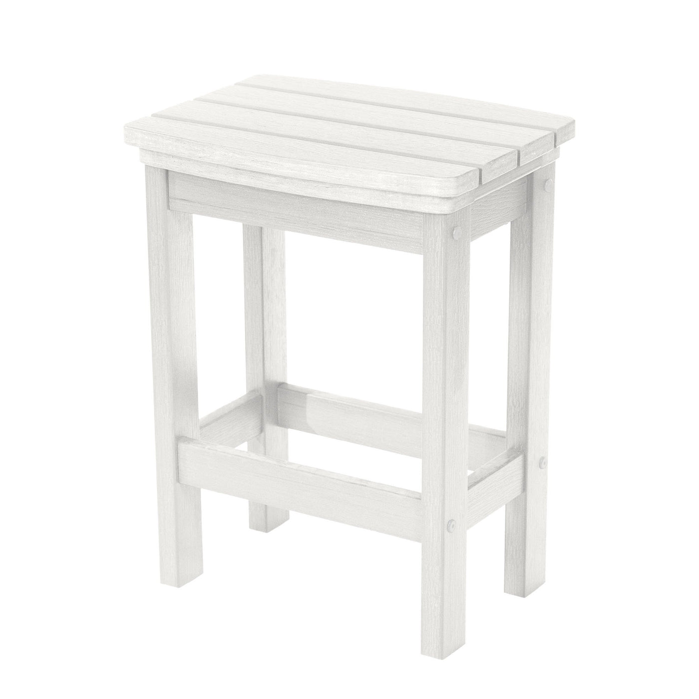 Back view of Lehigh counter height stool in White