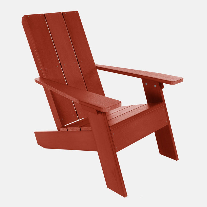 Refurbished Barcelona Modern Adirondack Chair Highwood USA Rustic Red