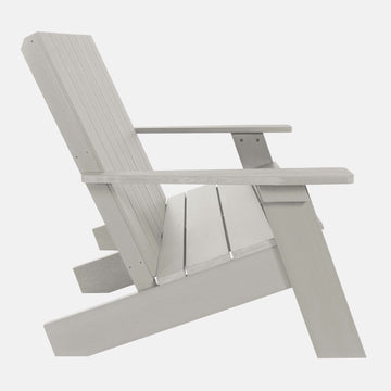 Side view of Italica Modern bench in Harbor Gray