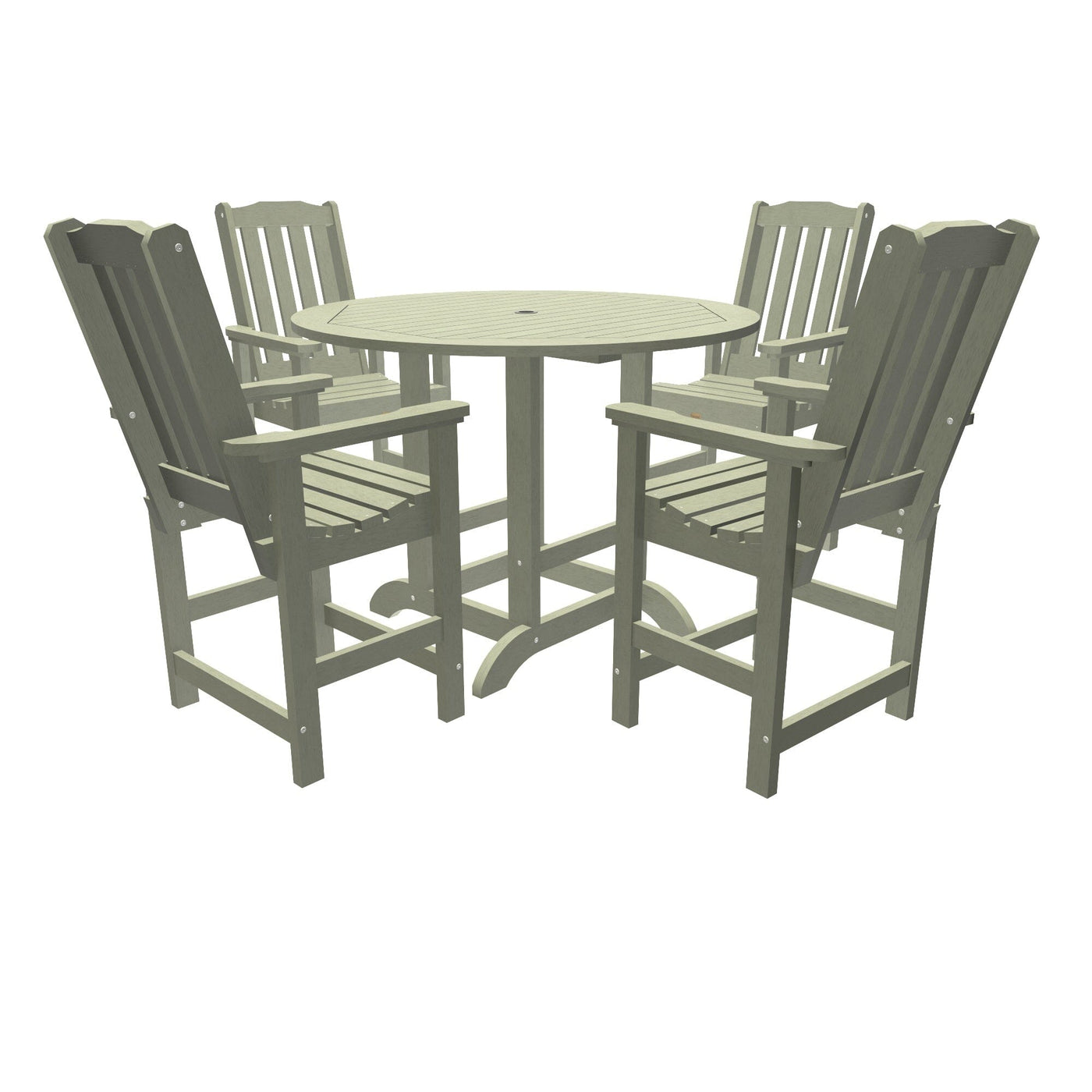 Lehigh 5pc 48in Round Dining Set - Counter Height Dining Highwood USA Eucalyptus 