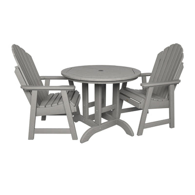 Hamilton 3pc 36in Round Dining Set - Dining Height Dining Highwood USA Harbor Gray 