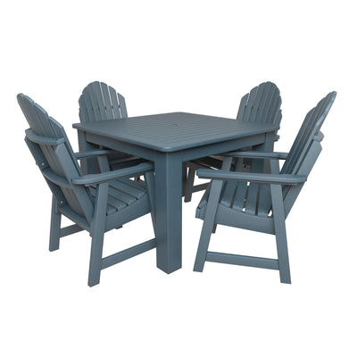 Hamilton 5pc Square Dining Set 42in x 42in - Dining Height Dining Highwood USA Nantucket Blue 