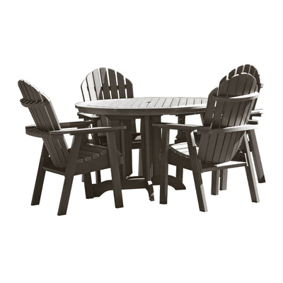 Hamilton 5pc 48in Round Dining Set - Dining Height Dining Highwood USA Weathered Acorn 