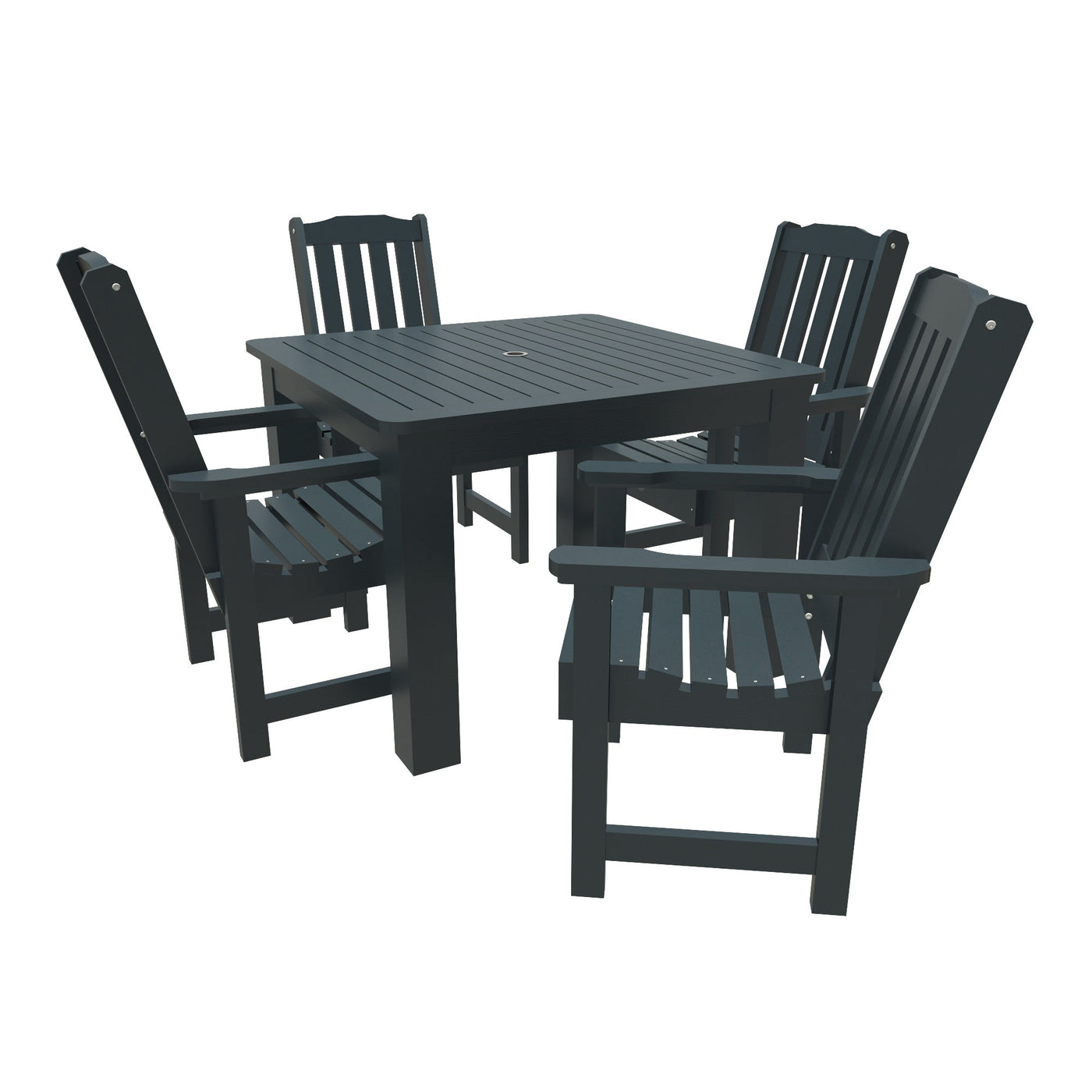 Lehigh 5pc Square Dining Set 42in x 42in - Dining Height Dining Highwood USA Federal Blue 