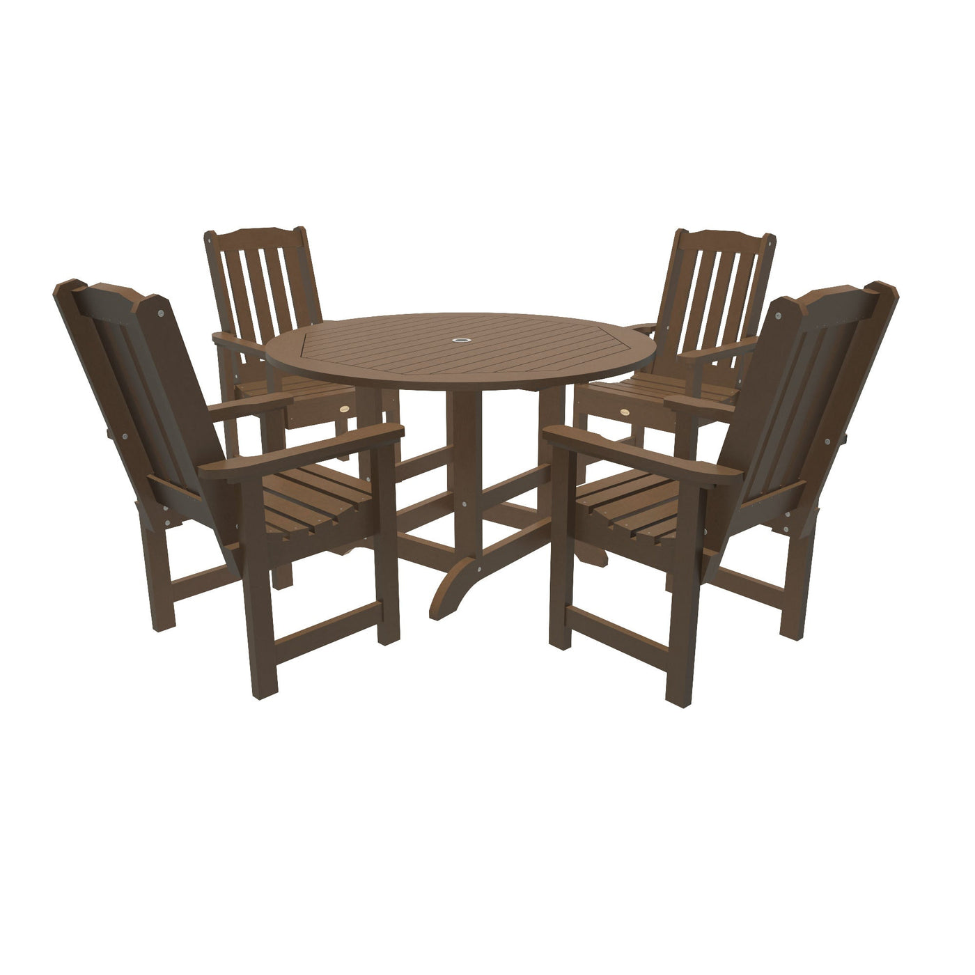 Lehigh 5pc 48in Round Dining Set - Dining Height Dining Highwood USA Weathered Acorn 