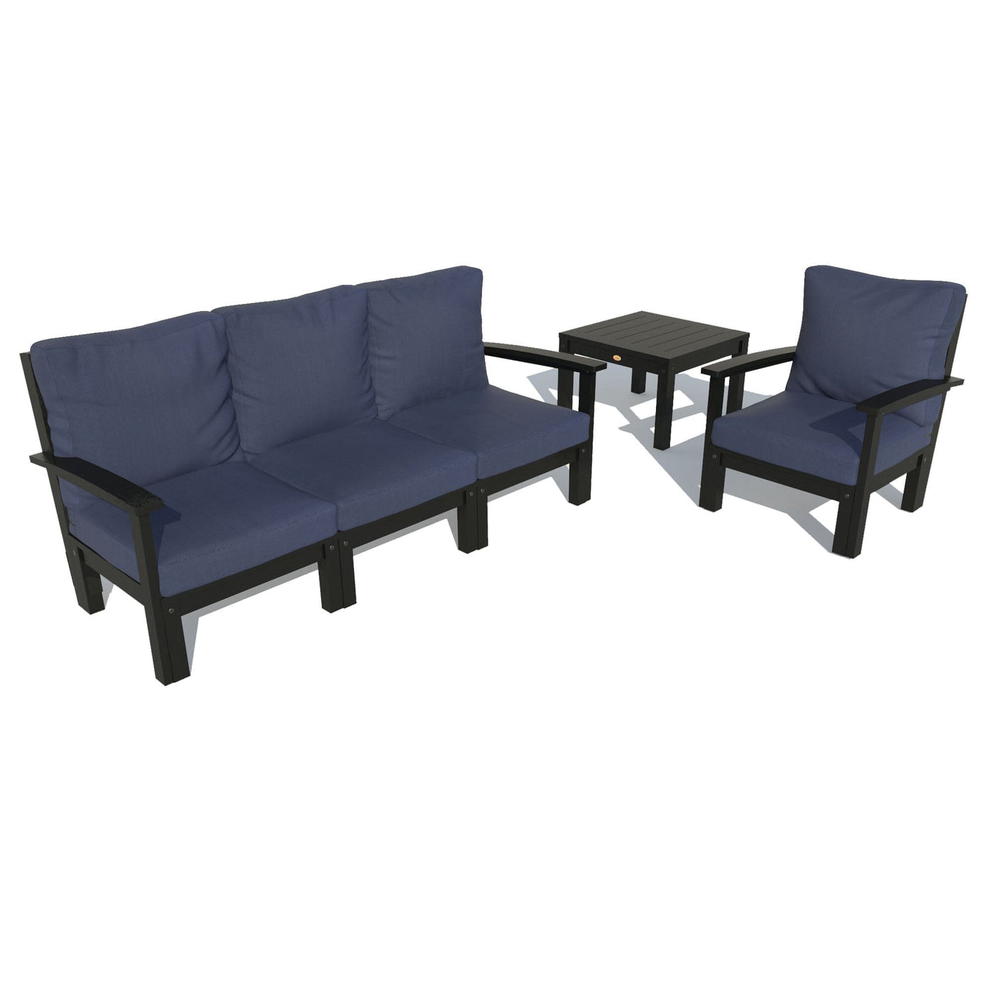 Bespoke Deep Seating: Sofa, Chair, and Side Table Deep Seating Highwood USA Navy Black 