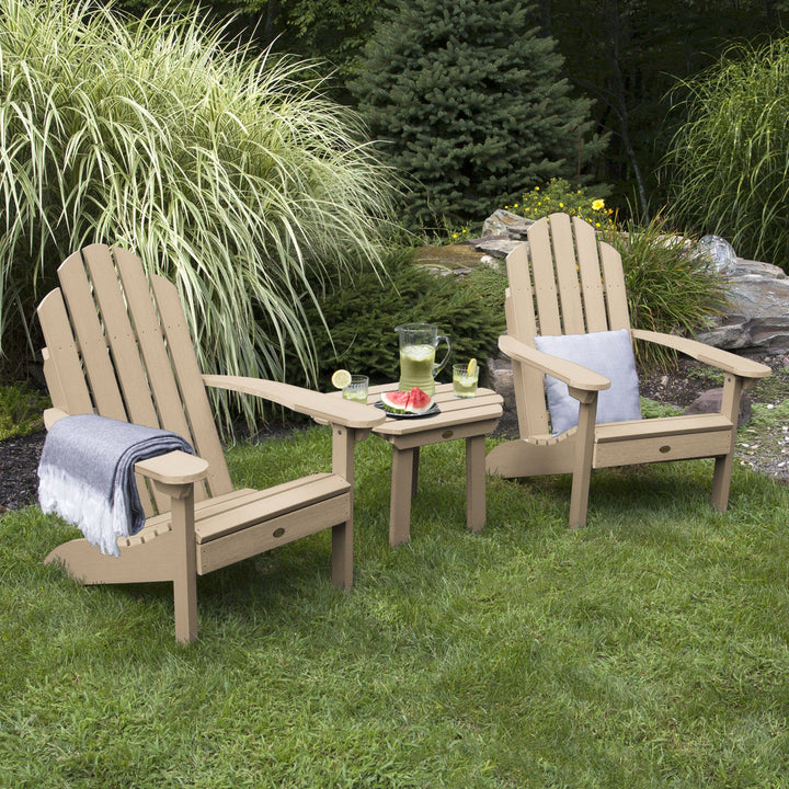 2 Classic Westport Adirondack Chairs with 1 Westport Side Table Highwood USA