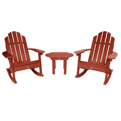 Classic Westport Rocking Chair and Table Set Highwood USA Rustic Red 
