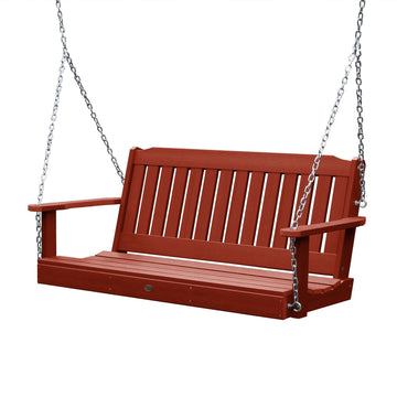 Refurbished Lehigh Porch Swing Highwood USA Rustic Red 5