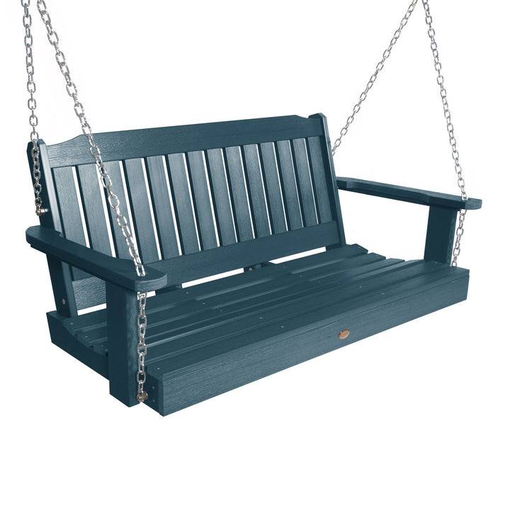 Refurbished Lehigh Porch Swing 4ft Highwood USA Nantucket Blue