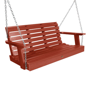 Refurbished 4ft Weatherly Porch Swing Highwood USA Rustic Red