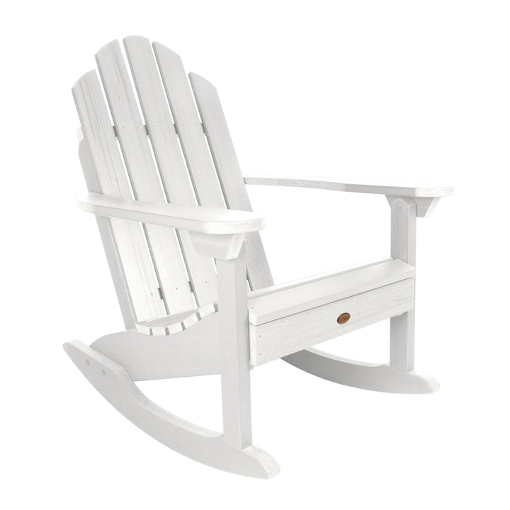 Refurbished Classic Westport Adirondack Rocking Chair Highwood USA White