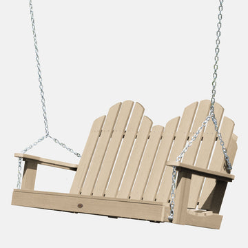 Classic Westport Porch Swing BenchSwing4ft Highwood USA Tuscan Taupe