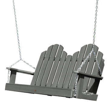 Classic Westport Porch Swing BenchSwing4ft Highwood USA Coastal Teak