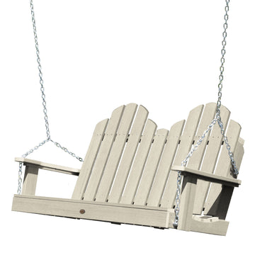 Classic Westport Porch Swing BenchSwing4ft Highwood USA Whitewash