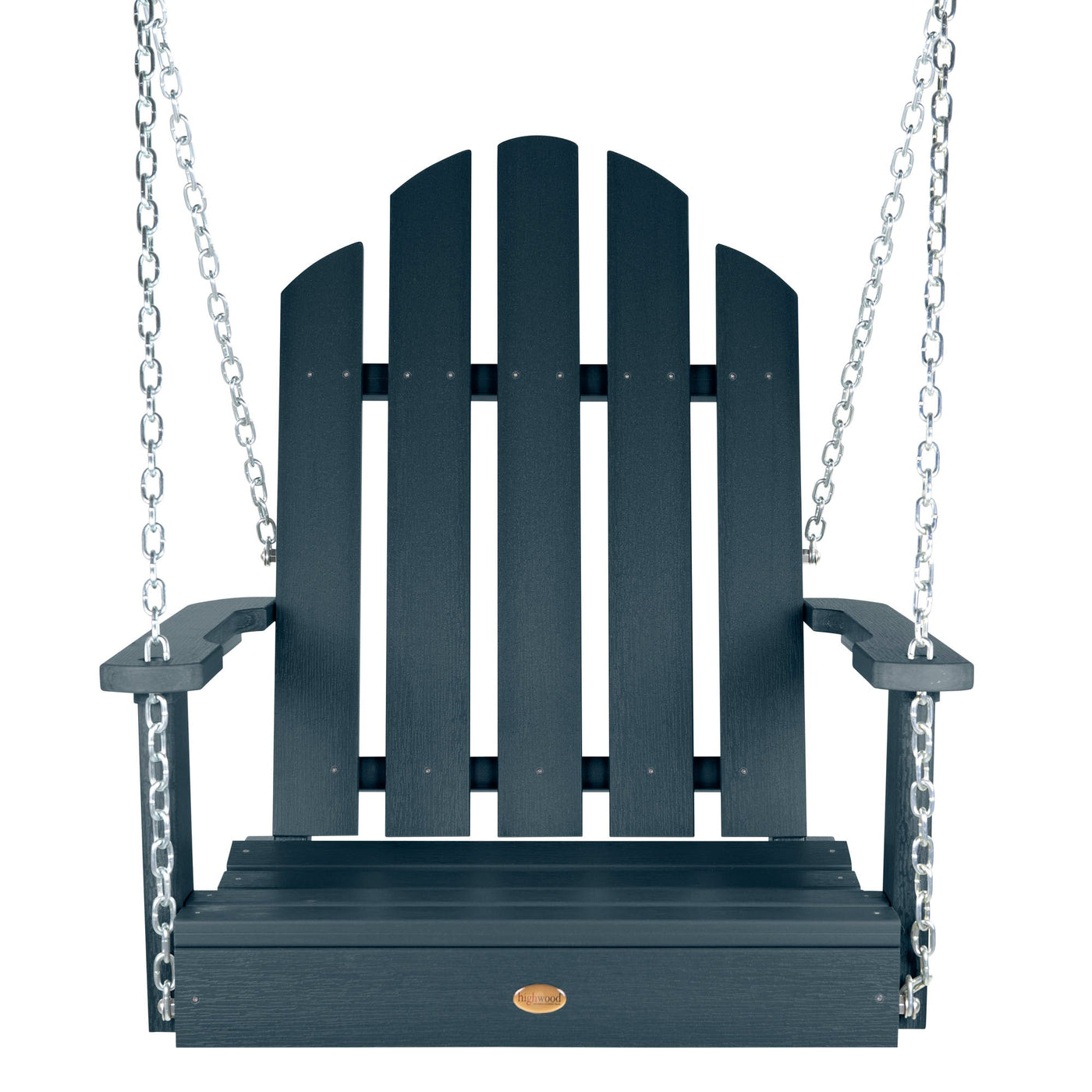 Front view of Westport Single Seat Swing in Federal Blue