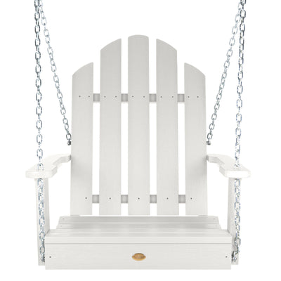 Front view of Westport Single Seat Swing in White