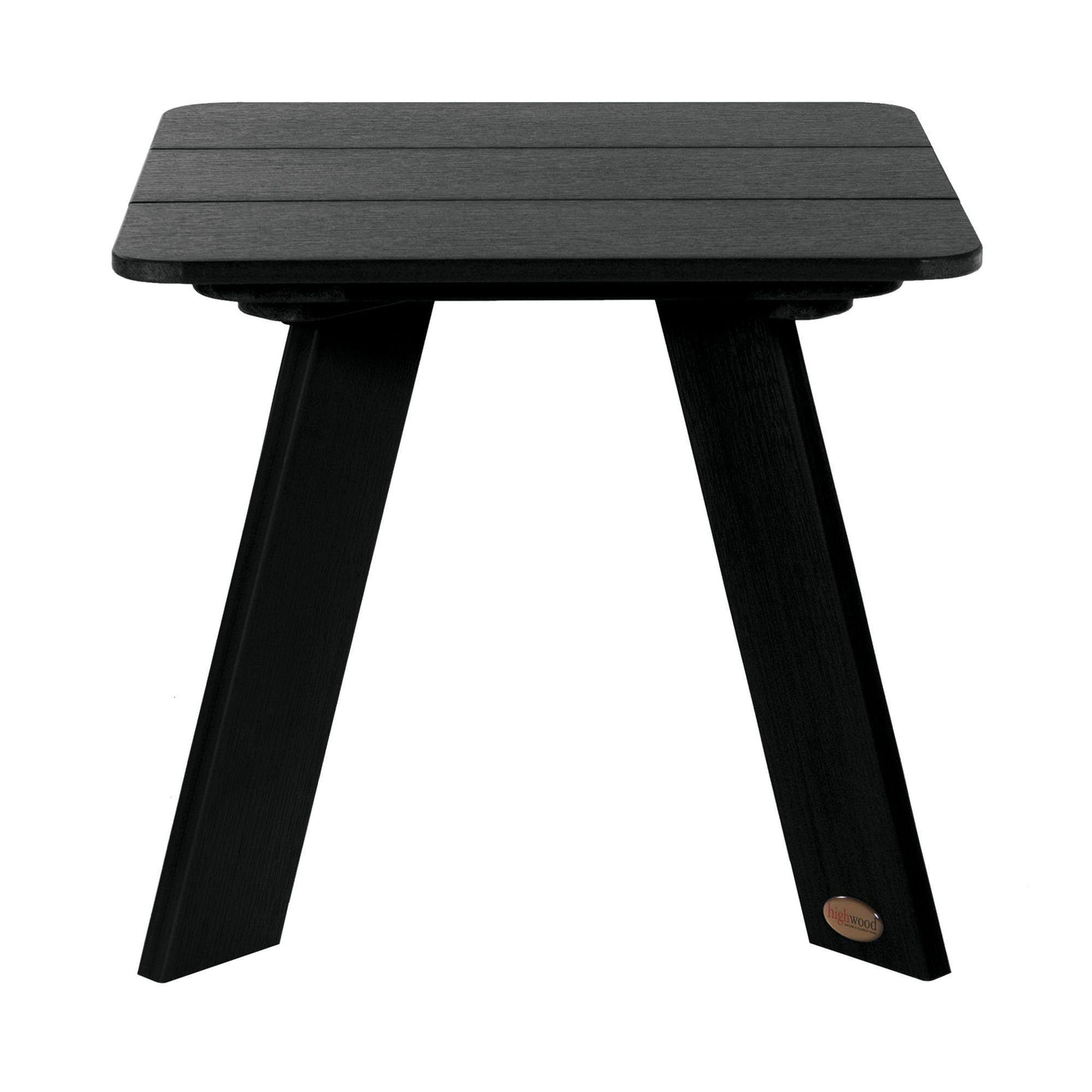 Front view of Italica Modern side table in Black