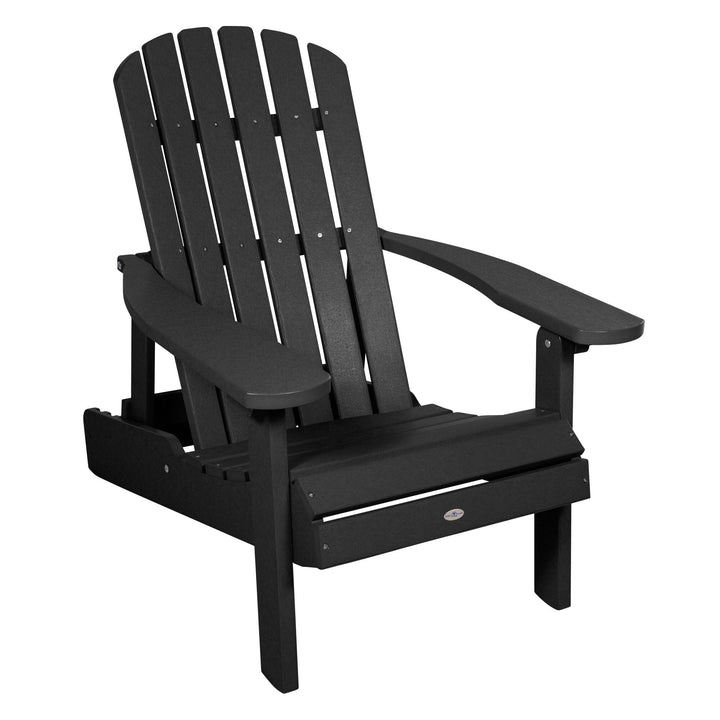 Cape Folding and Reclining Adirondack Chair Chair Bahia Verde Outdoors Black Sand