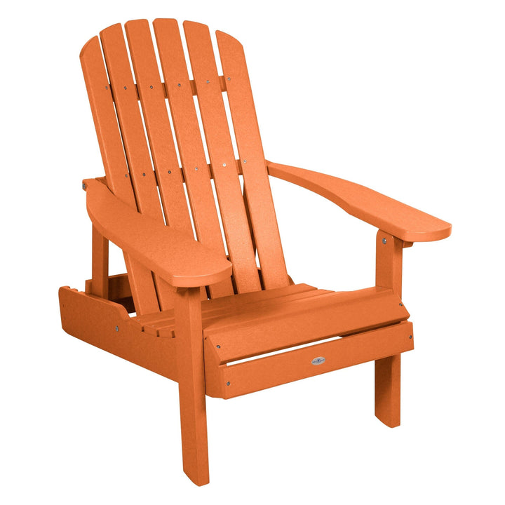 Cape Folding and Reclining Adirondack Chair Chair Bahia Verde Outdoors Citrus Orange