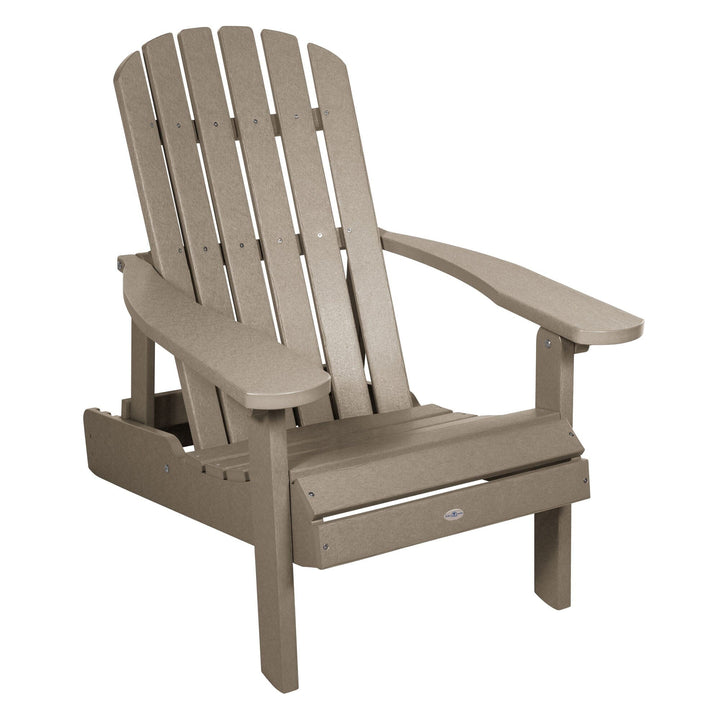 Cape Folding and Reclining Adirondack Chair Chair Bahia Verde Outdoors Cabana Tan