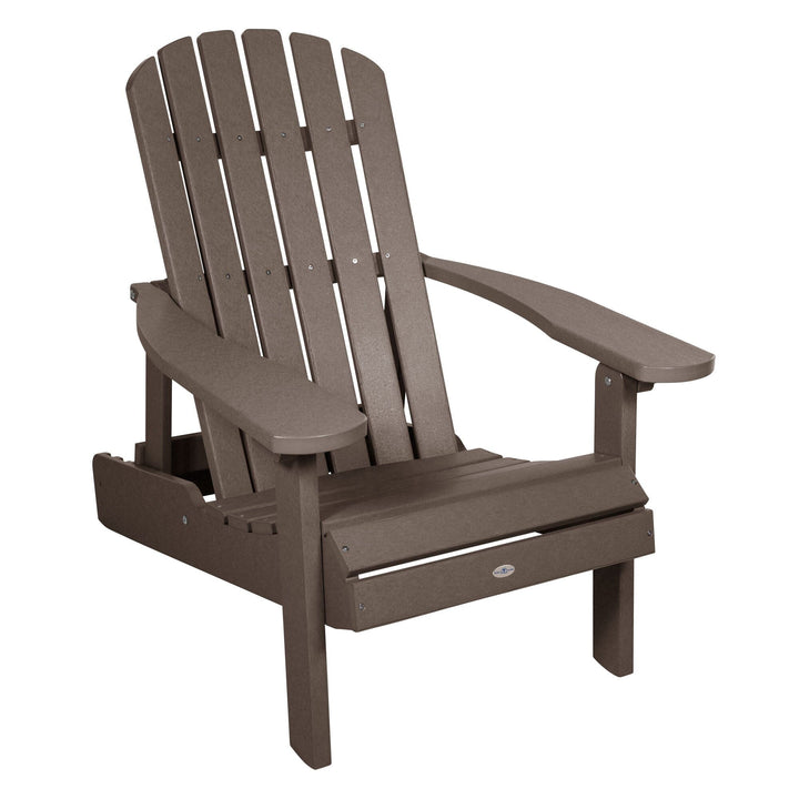 Cape Folding and Reclining Adirondack Chair Chair Bahia Verde Outdoors Mangrove Brown