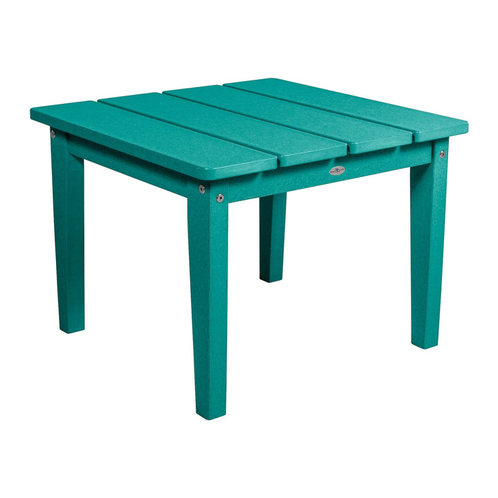 Cape Adirondack Large Side Table Table Bahia Verde Outdoors Seaglass Blue