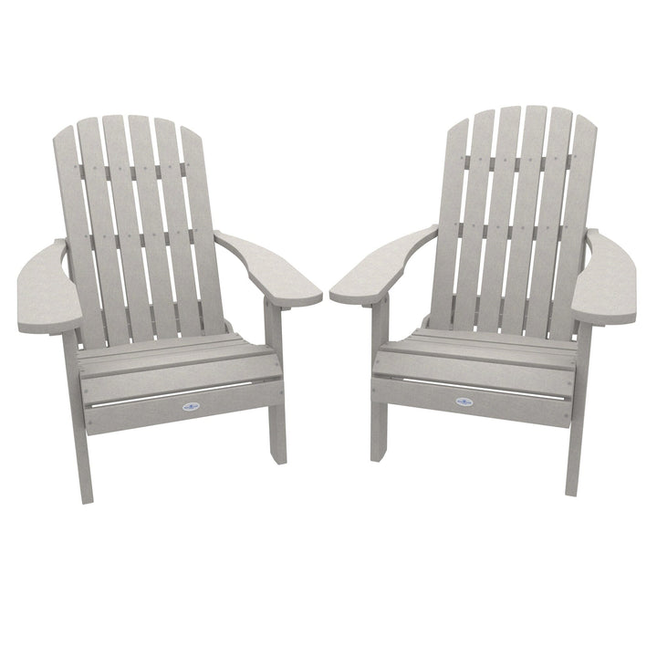 Cape Folding and Reclining Adirondack Chair (Set of 2) Kitted Set Bahia Verde Outdoors Cove Gray