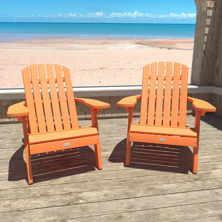 Cape Folding and Reclining Adirondack Chair (Set of 2) Kitted Set Bahia Verde Outdoors