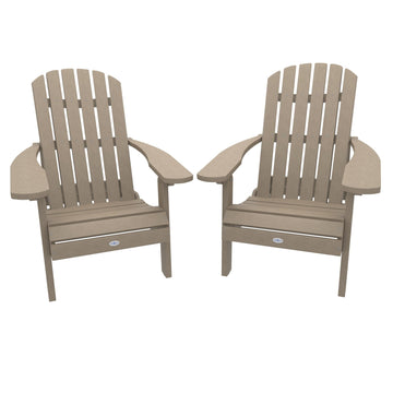 Cape Folding and Reclining Adirondack Chair (Set of 2) Kitted Set Bahia Verde Outdoors Cabana Tan