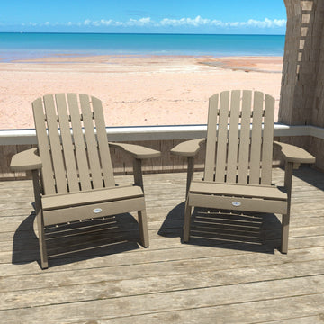 Cape Folding and Reclining Adirondack Chair (Set of 2) Kitted Set Bahia Verde Outdoors