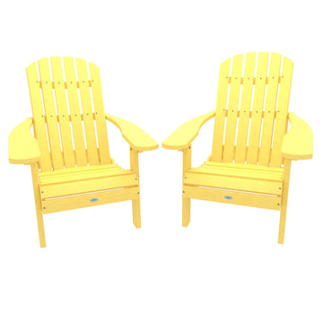 Cape Folding and Reclining Adirondack Chair (Set of 2) Kitted Set Bahia Verde Outdoors Sunbeam Yellow