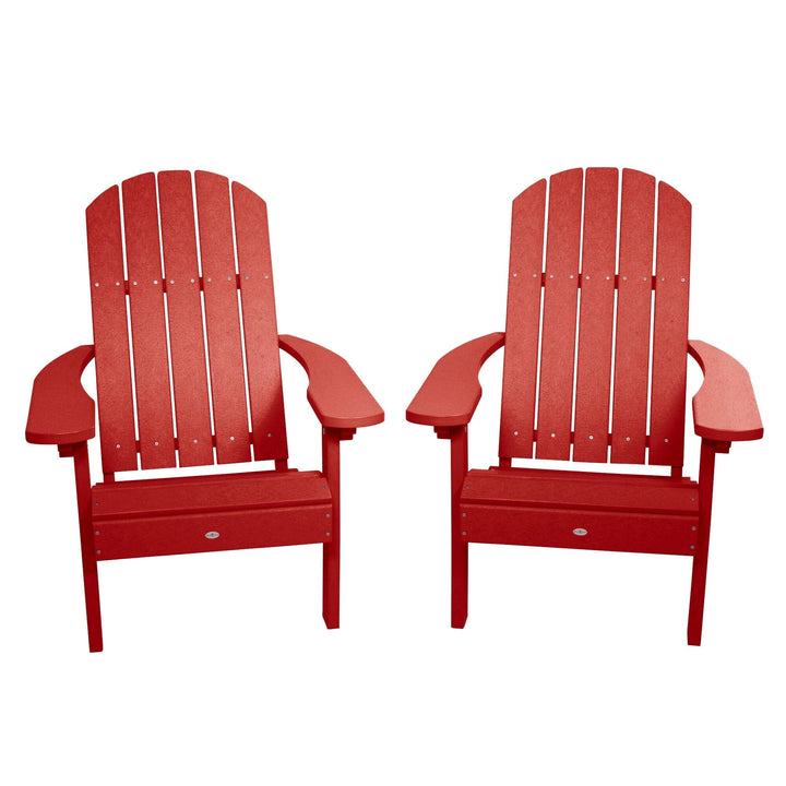 Cape Classic Adirondack Chair (Set of 2) Kitted Set Bahia Verde Outdoors Boathouse Red