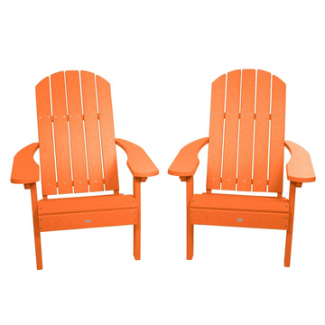 Cape Classic Adirondack Chair (Set of 2) Kitted Set Bahia Verde Outdoors Citrus Orange