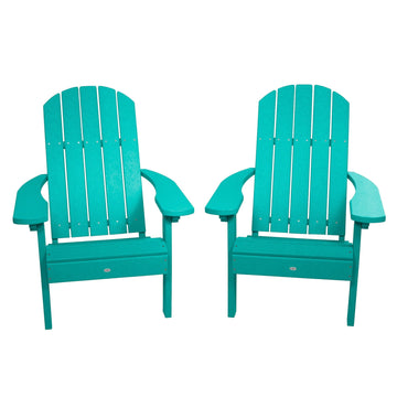 Cape Classic Adirondack Chair (Set of 2) Kitted Set Bahia Verde Outdoors Seaglass Blue
