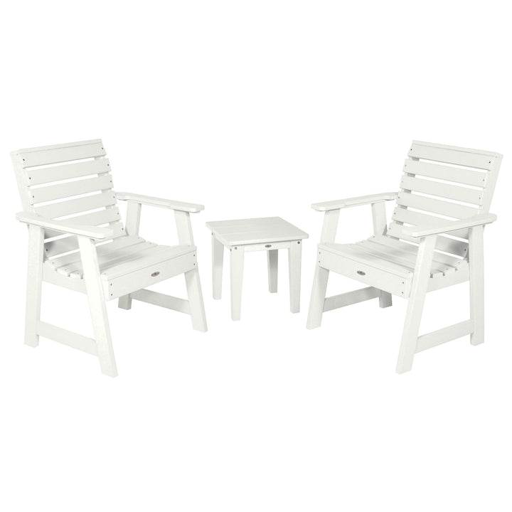 Two Riverside Garden Chairs and Side Table Set Kitted Set Bahia Verde Outdoors Coconut White