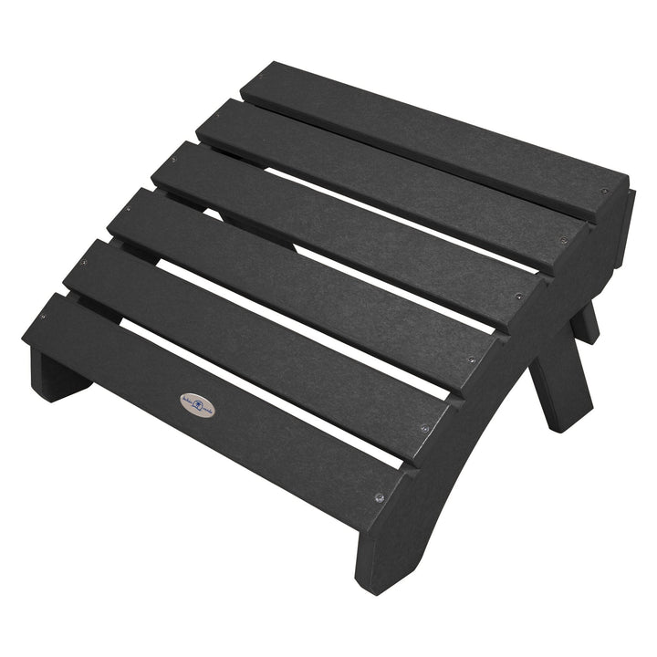Cape Folding Adirondack Ottoman Ottoman Bahia Verde Outdoors Black Sand