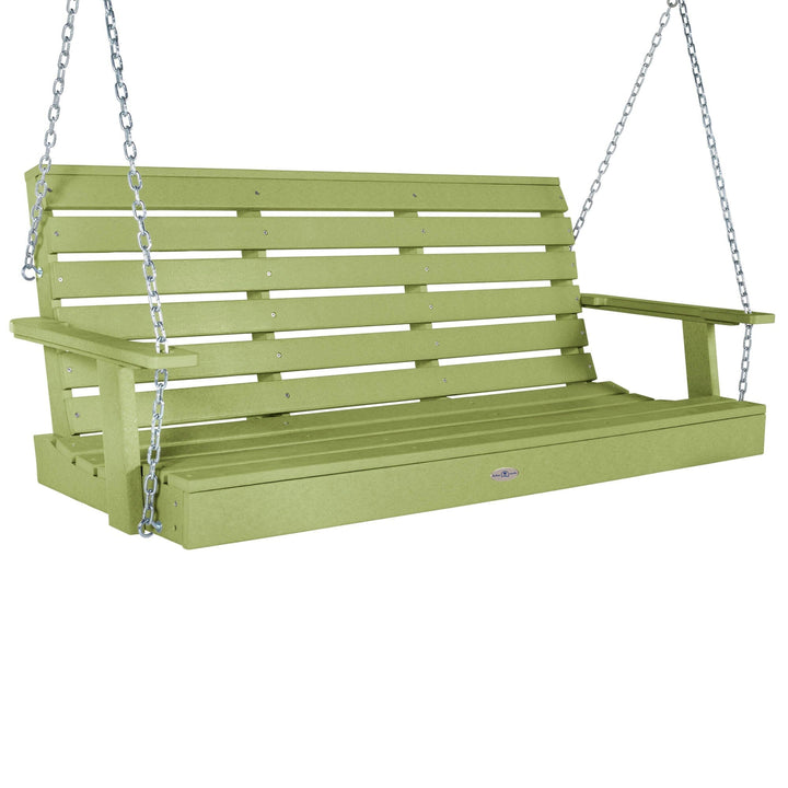 Riverside Porch Swing 5ft Swing Bahia Verde Outdoors Palm Green