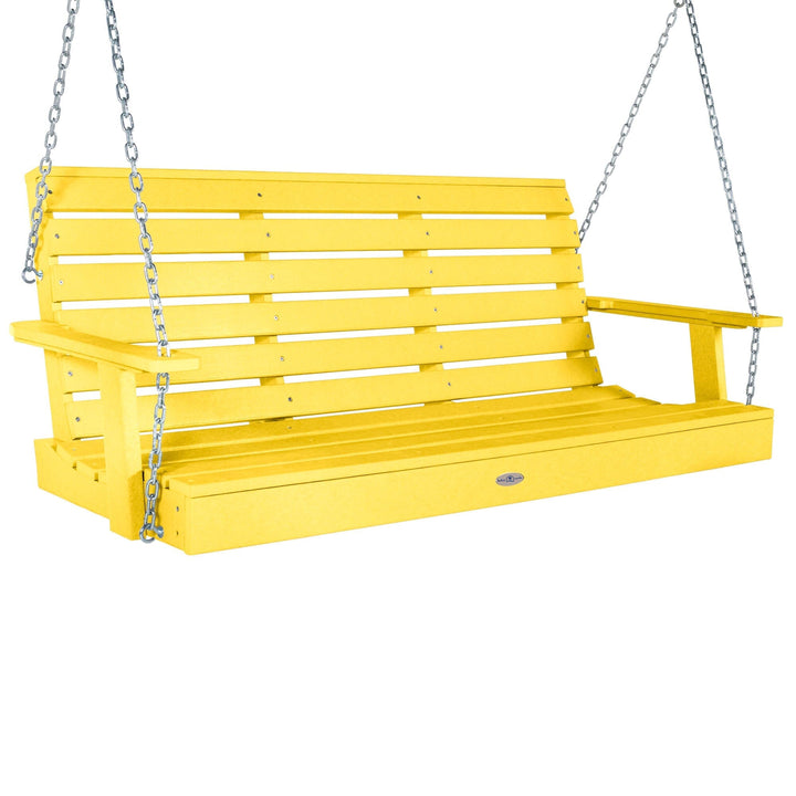 Riverside Porch Swing 5ft Swing Bahia Verde Outdoors Sunbeam Yellow