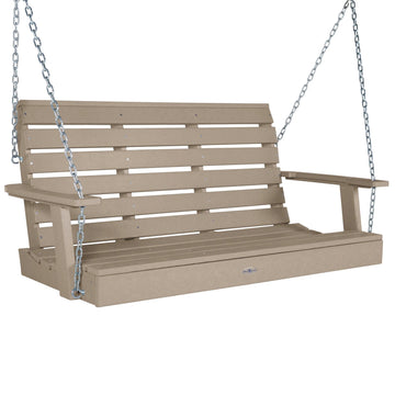 Riverside Porch Swing 4ft Swing Bahia Verde Outdoors Cabana Tan