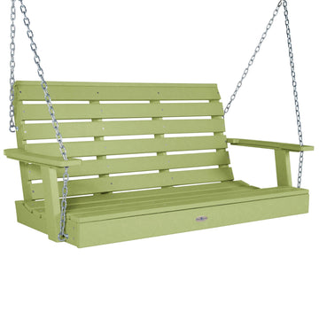Riverside Porch Swing 4ft Swing Bahia Verde Outdoors Palm Green