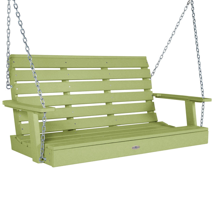 Riverside Porch Swing 4ft Swing Bahia Verde Outdoors Palm Green